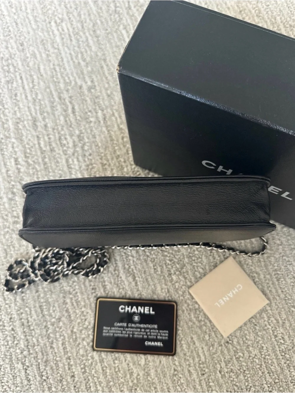 Chanel Sevruga Wallet on Chain
